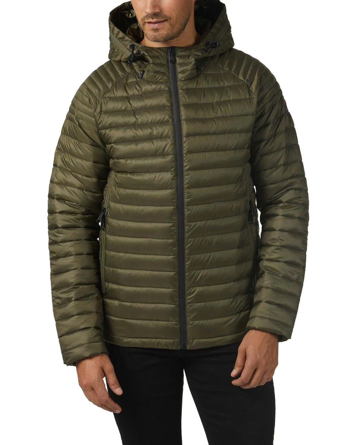 Sure! Heres an optimized title for the product:

Mens Military Green Walcott Lightweight Packable Hooded Puffer Jacket by Pajar