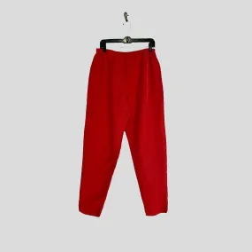 Pencil Pants in Red Ottoman Silk