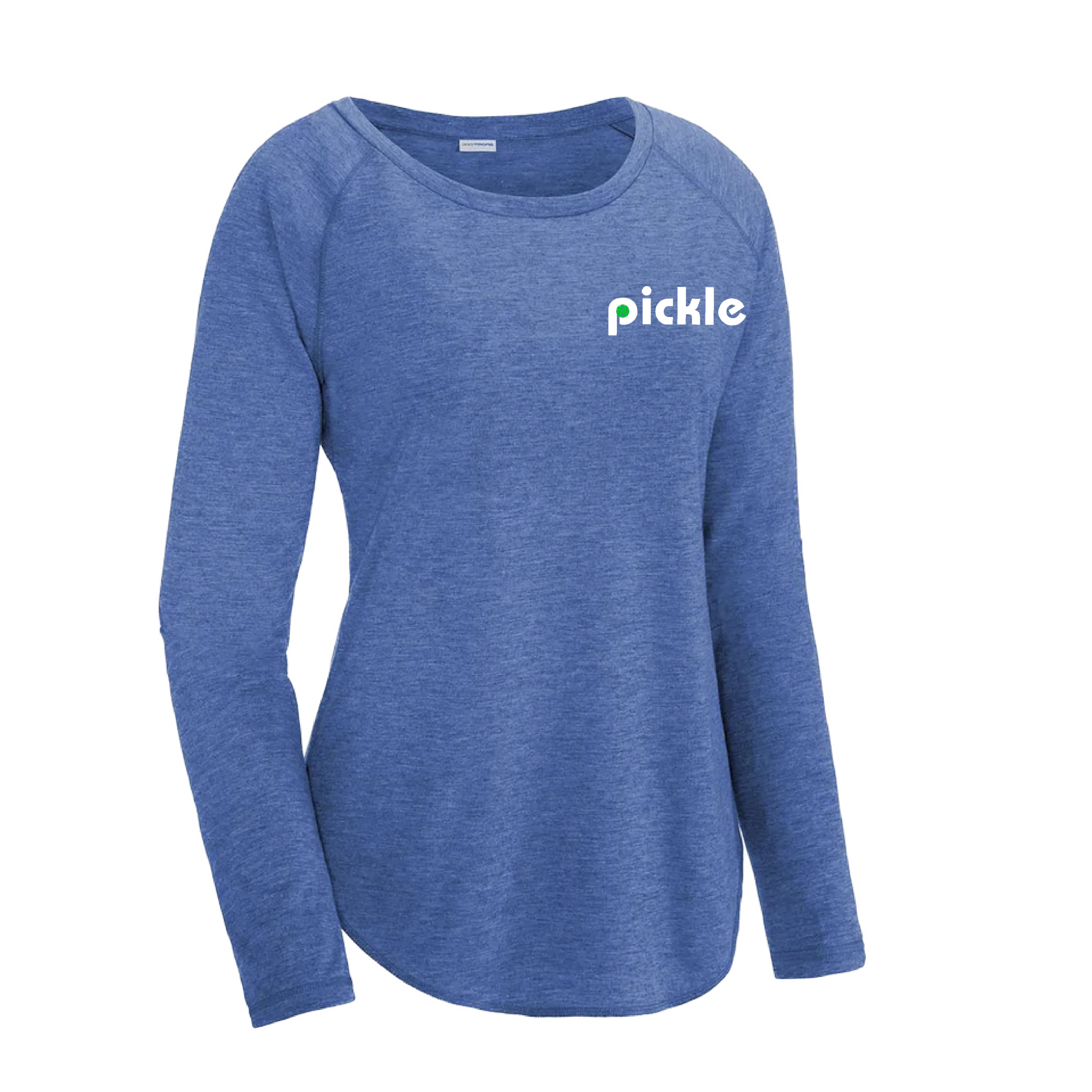 Pickle | Women's Long Sleeve Scoop Neck Pickleball Shirts | 75/13/12 poly/cotton/rayon