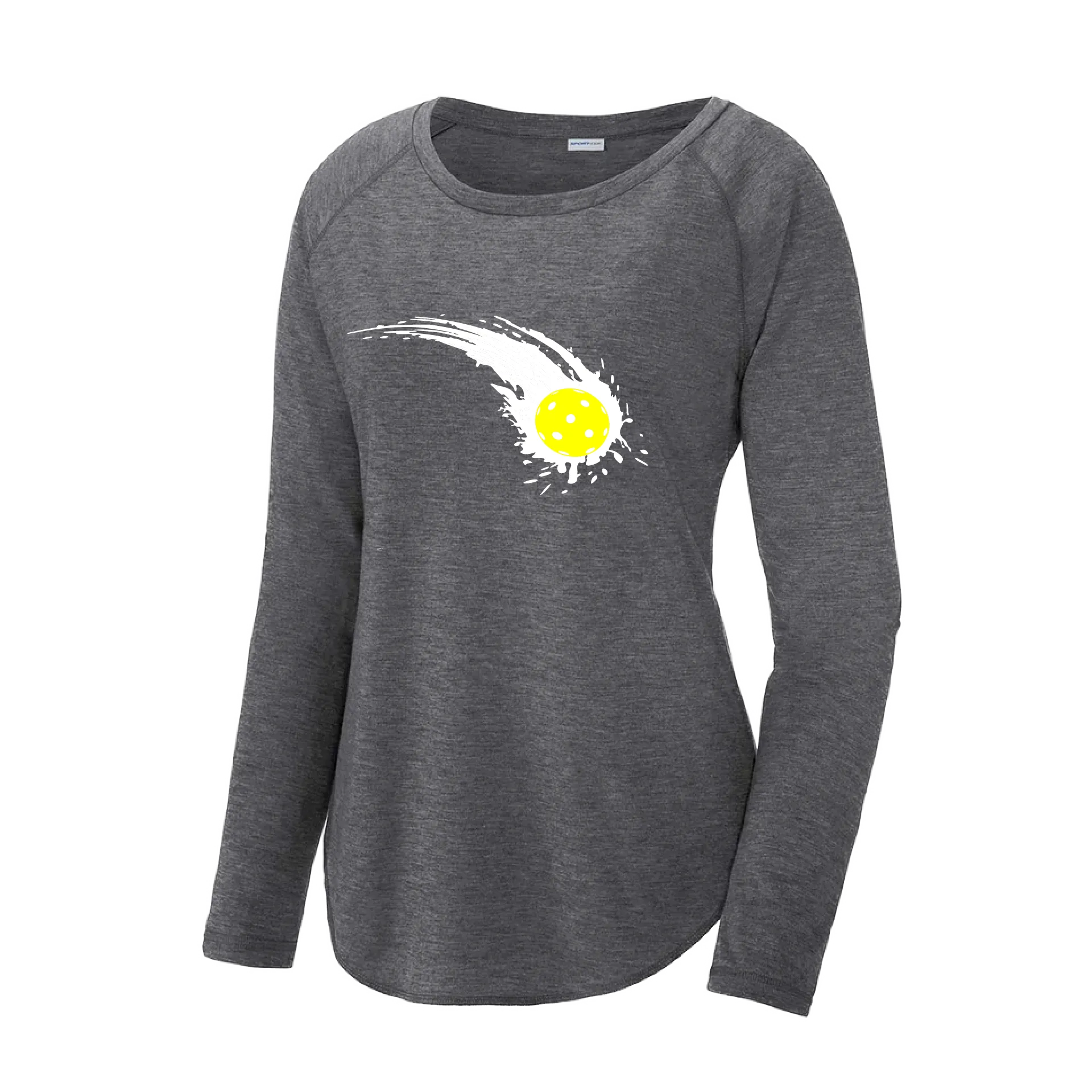 Pickleball Impact | Women's Long Sleeve Scoop Neck Pickleball Shirts | 75/13/12 poly/cotton/rayon