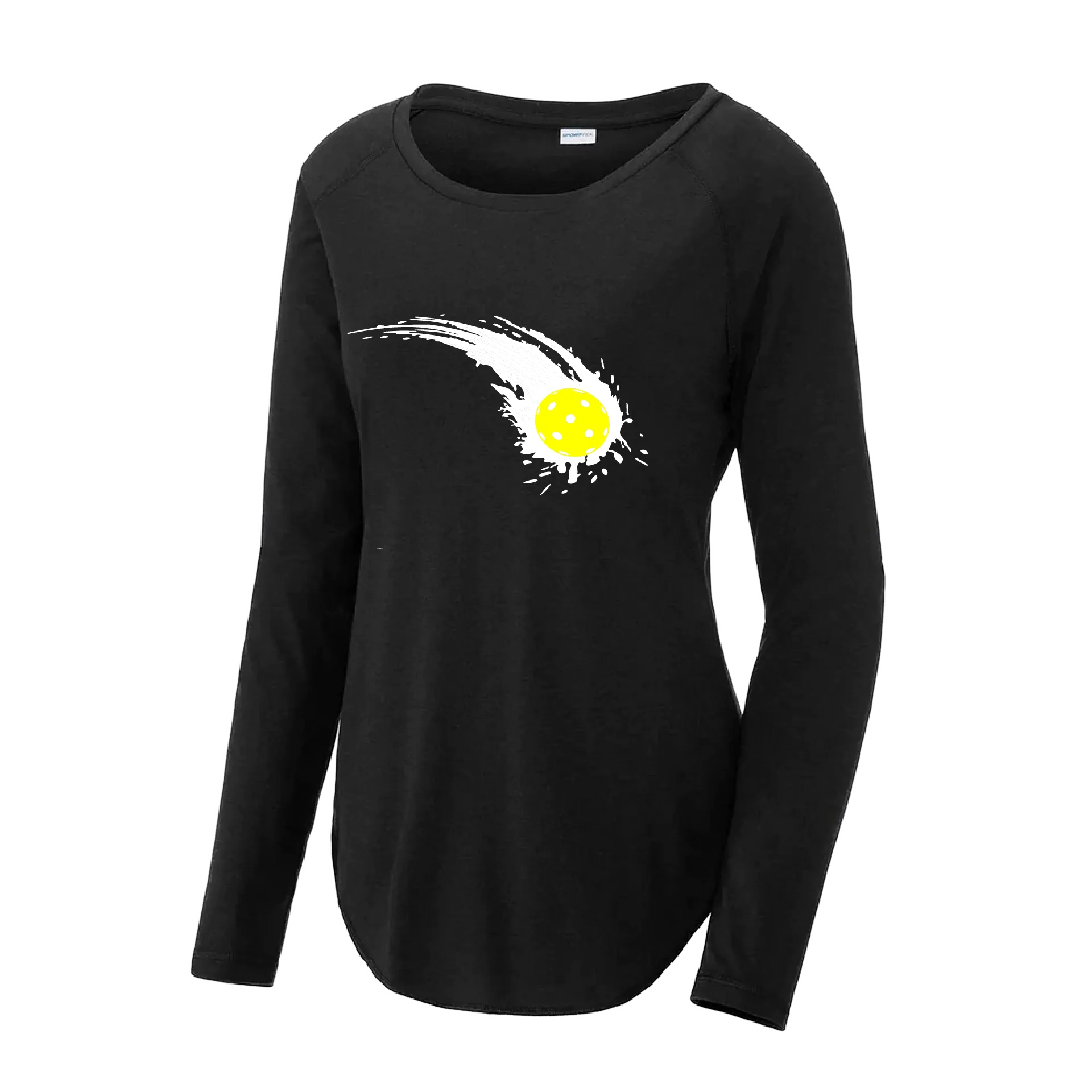 Pickleball Impact | Women's Long Sleeve Scoop Neck Pickleball Shirts | 75/13/12 poly/cotton/rayon