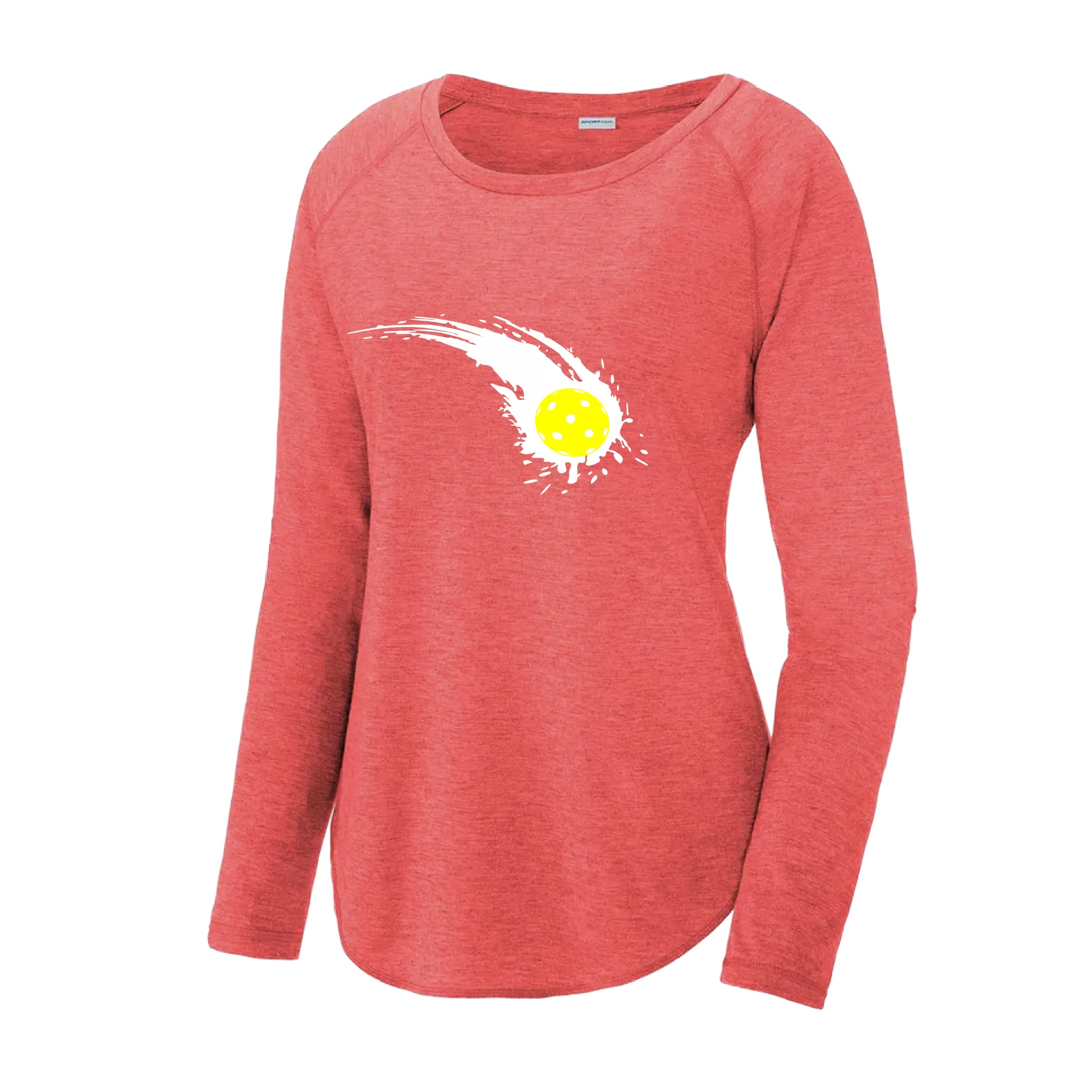 Pickleball Impact | Women's Long Sleeve Scoop Neck Pickleball Shirts | 75/13/12 poly/cotton/rayon