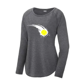 Pickleball Impact | Women's Long Sleeve Scoop Neck Pickleball Shirts | 75/13/12 poly/cotton/rayon