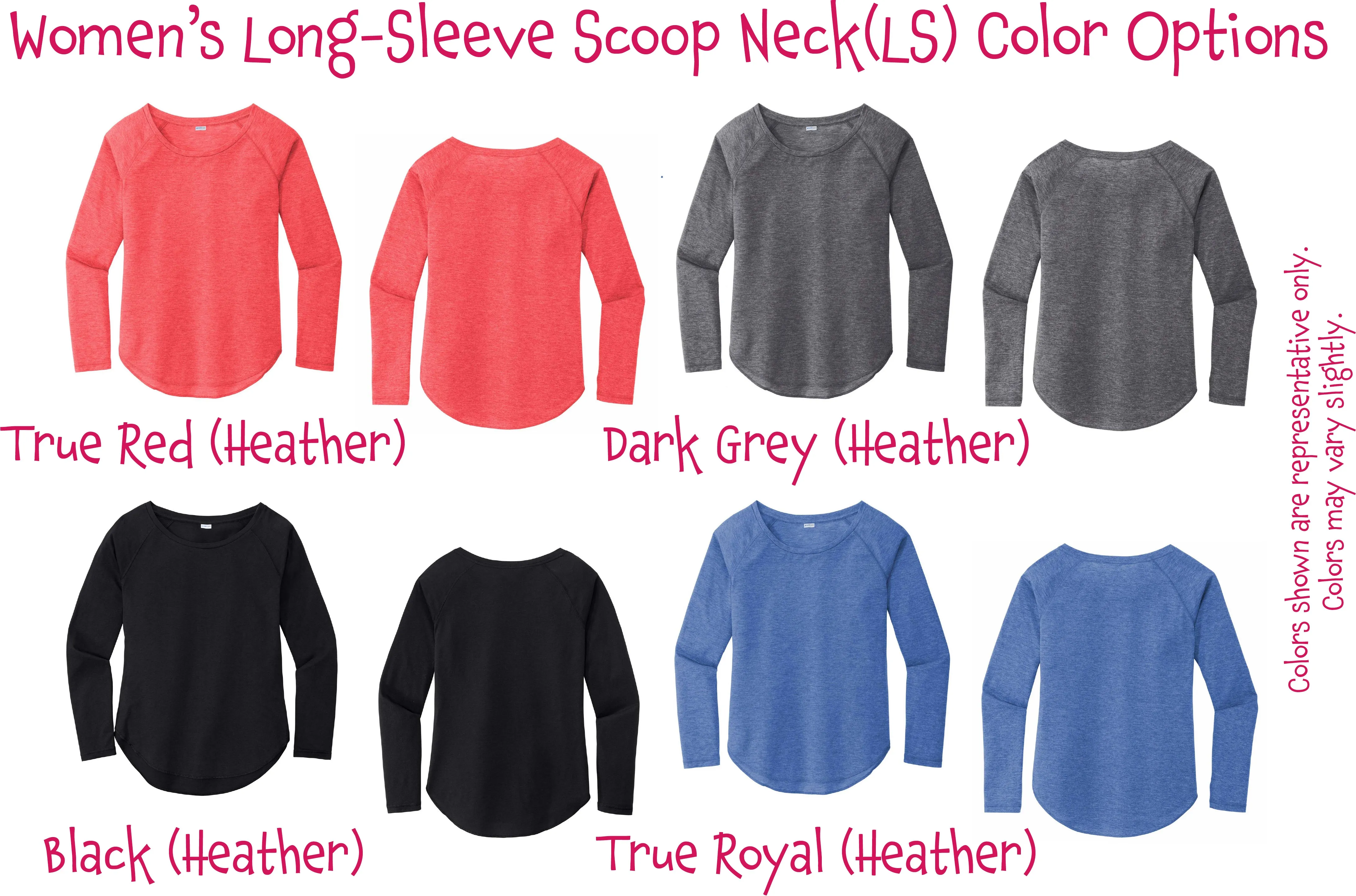 Pickleball Impact | Women's Long Sleeve Scoop Neck Pickleball Shirts | 75/13/12 poly/cotton/rayon
