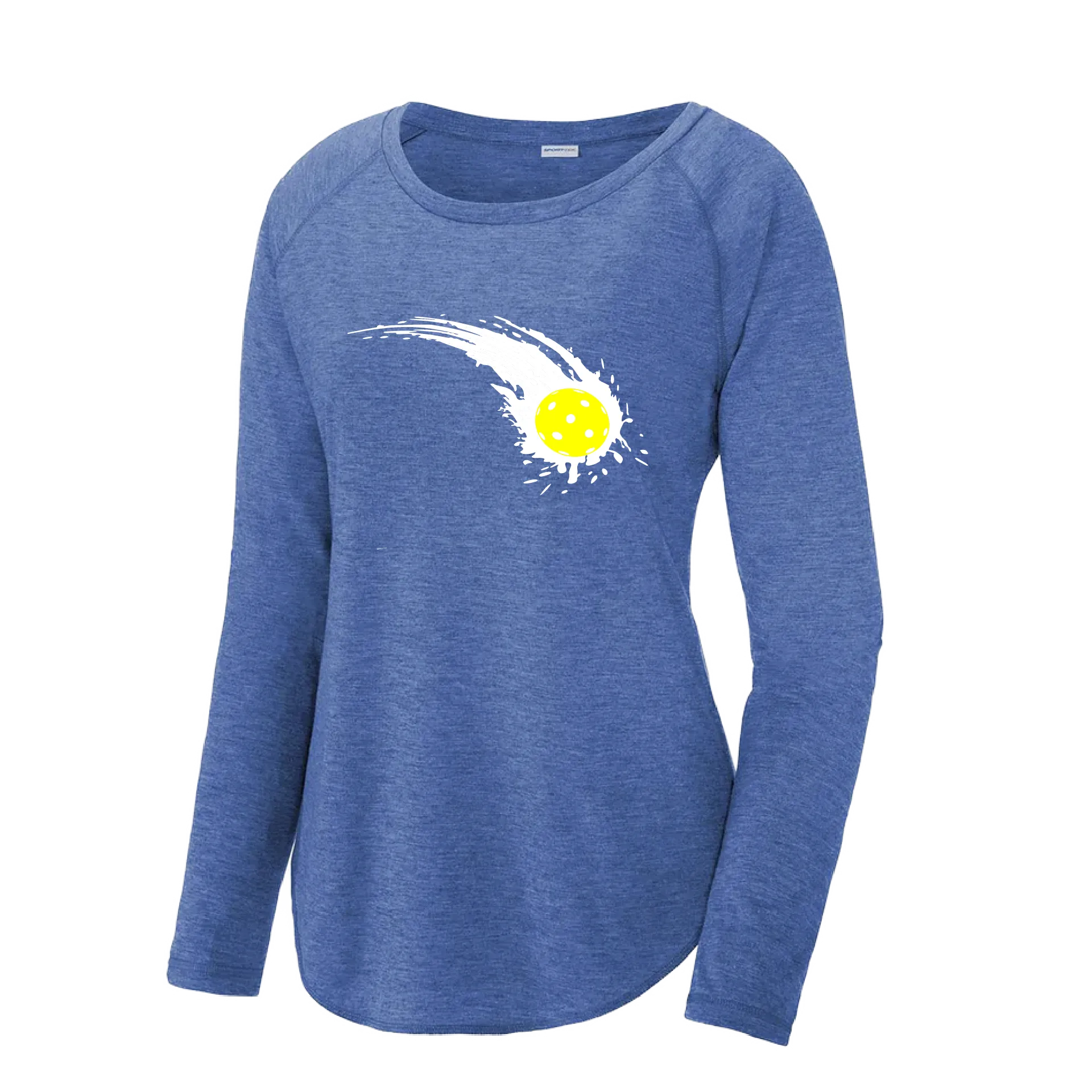 Pickleball Impact | Women's Long Sleeve Scoop Neck Pickleball Shirts | 75/13/12 poly/cotton/rayon