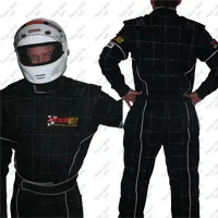 Racegear WA Single layer Black Med Racesuit - SFI 3/2A/1