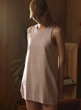 SHORT DRESS WITH ROUND COLLAR