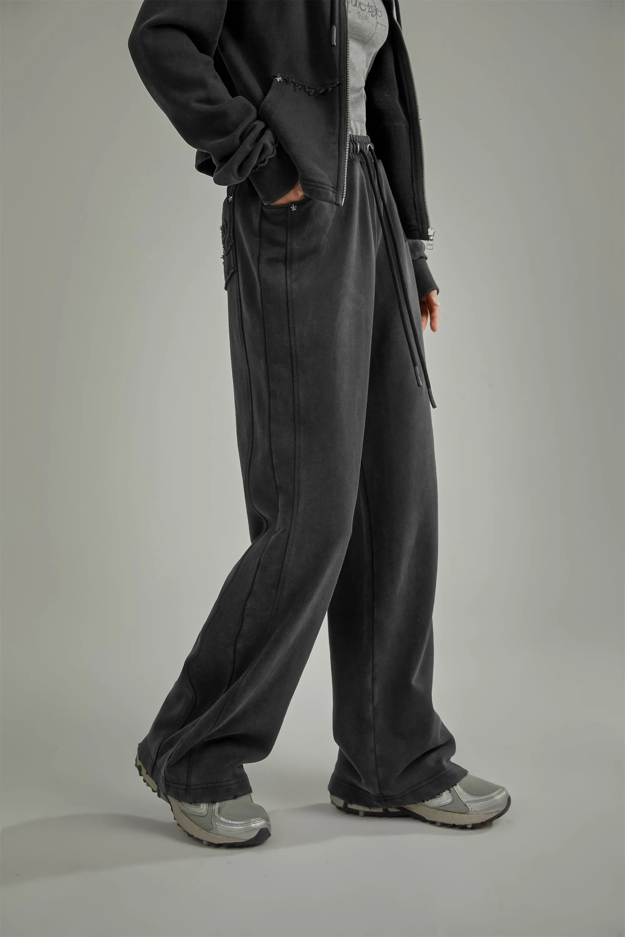 Simple Wide Casual String Pants