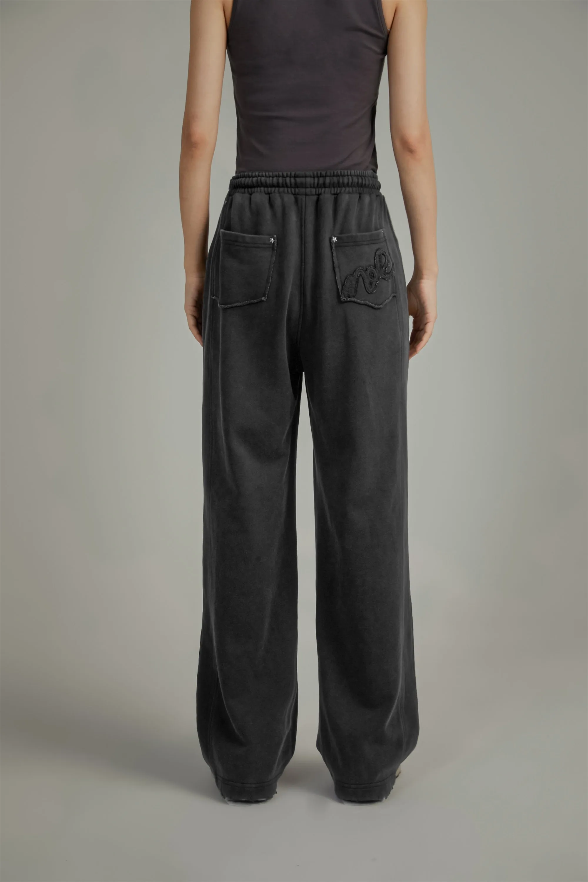 Simple Wide Casual String Pants