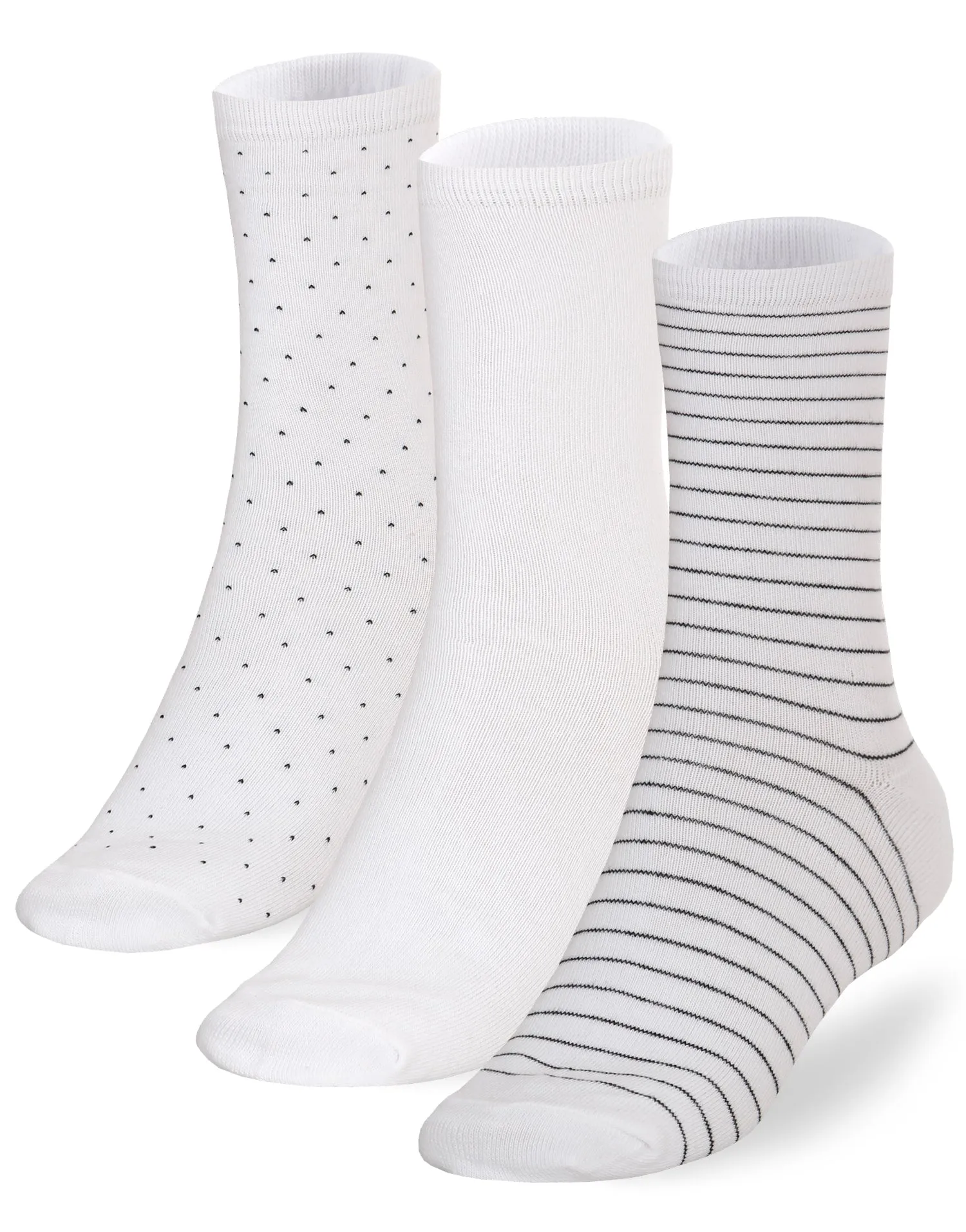 Socksmile Women's Ladies Value Cotton  Crew Socks 6-pack (basic) ( BAS012013_6C07)