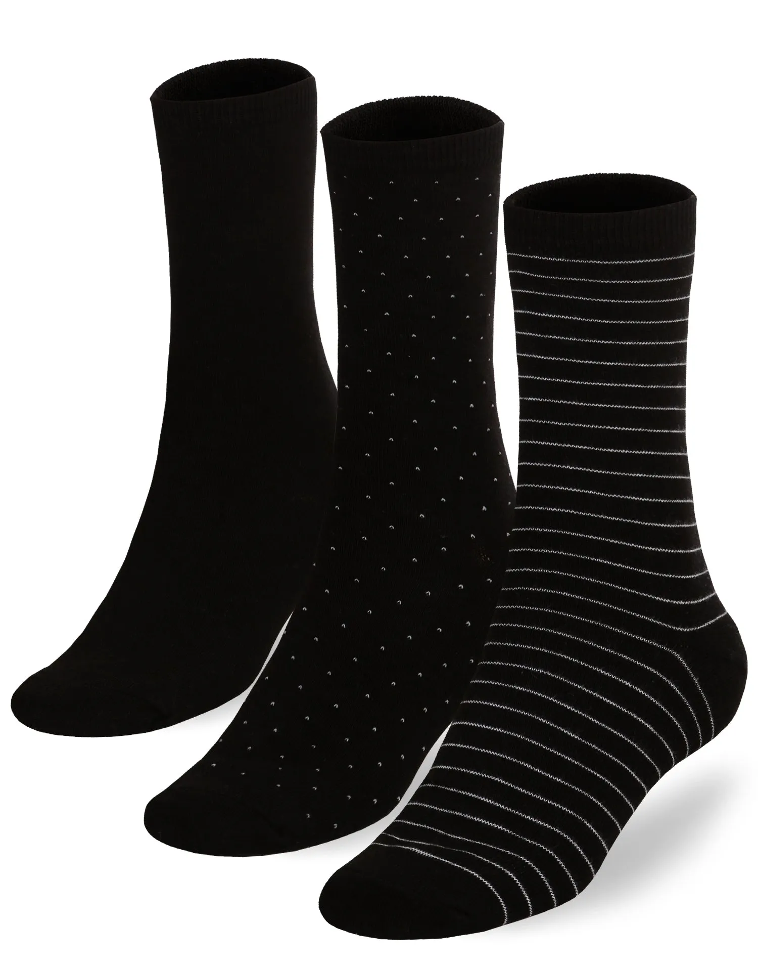 Socksmile Women's Ladies Value Cotton  Crew Socks 6-pack (basic) ( BAS012013_6C07)