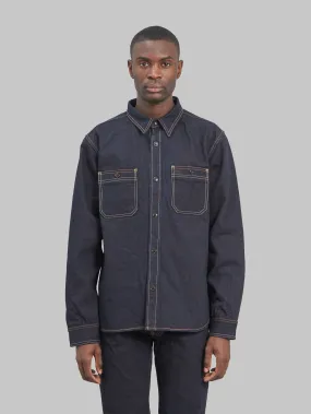 Studio D'Artisan D5702 15oz "Aishibuzome" Natural Indigo x Kakishibu Denim Shirt