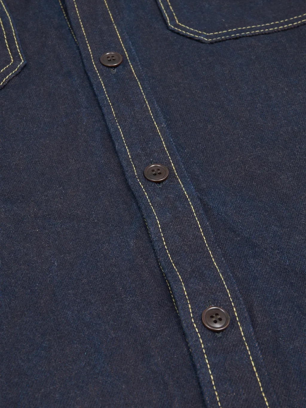 Studio D'Artisan D5702 15oz "Aishibuzome" Natural Indigo x Kakishibu Denim Shirt