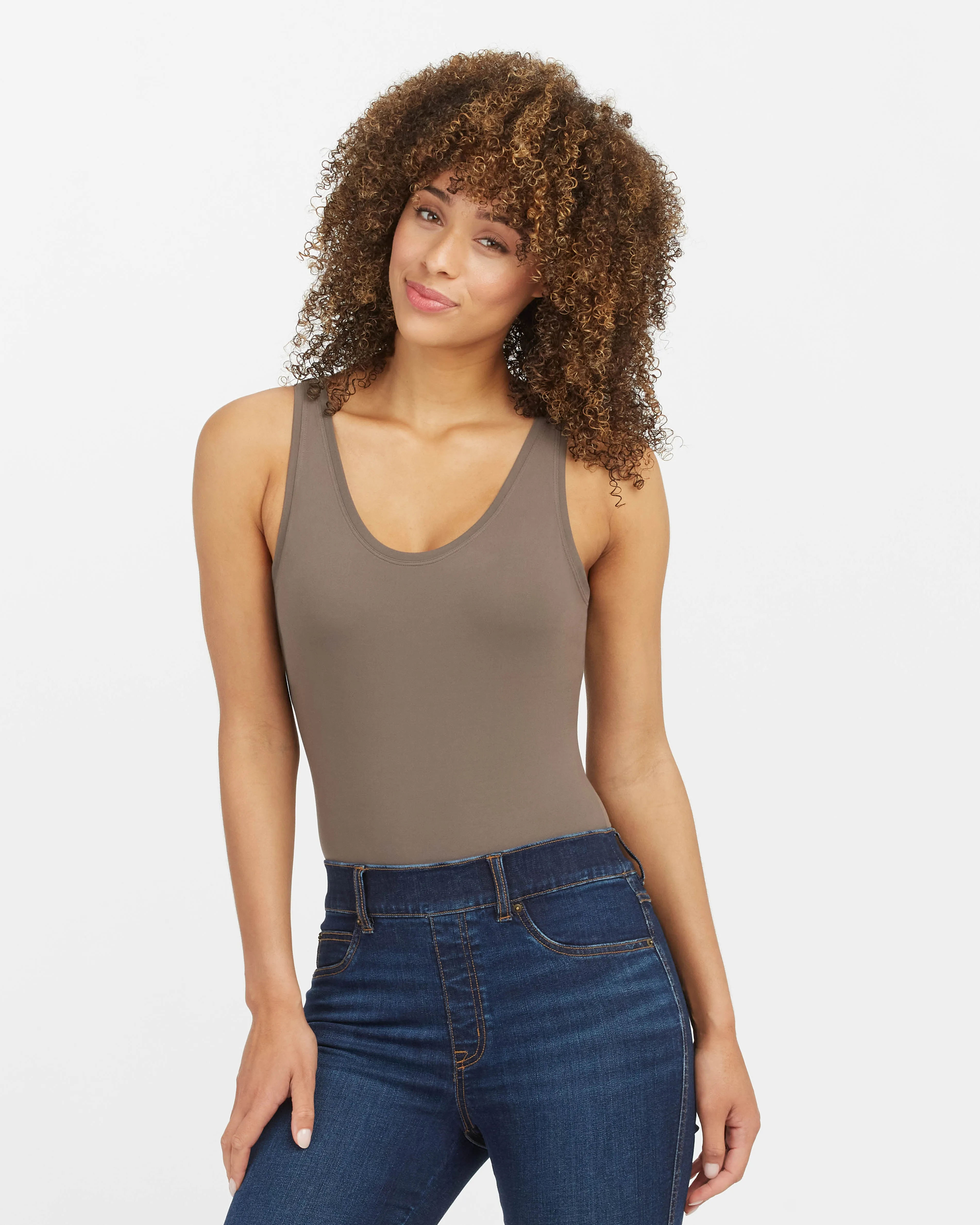 Suit Yourself Scoop Neck Tank Bodysuit