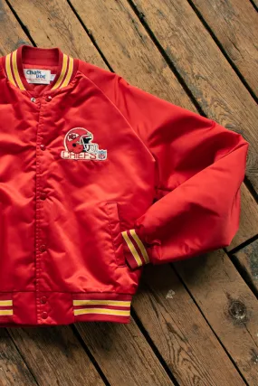 Vintage 1980s KC Chiefs Embroidered Satin Jacket - Med