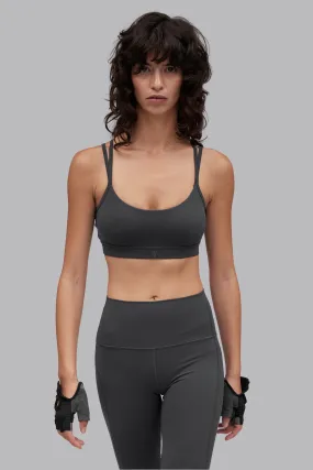 V_SCULPT® STRAPPY SPORTS BRA - Dark Gray