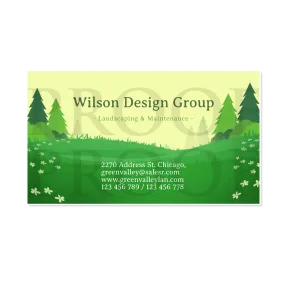 WDG Landscaping Business Cards