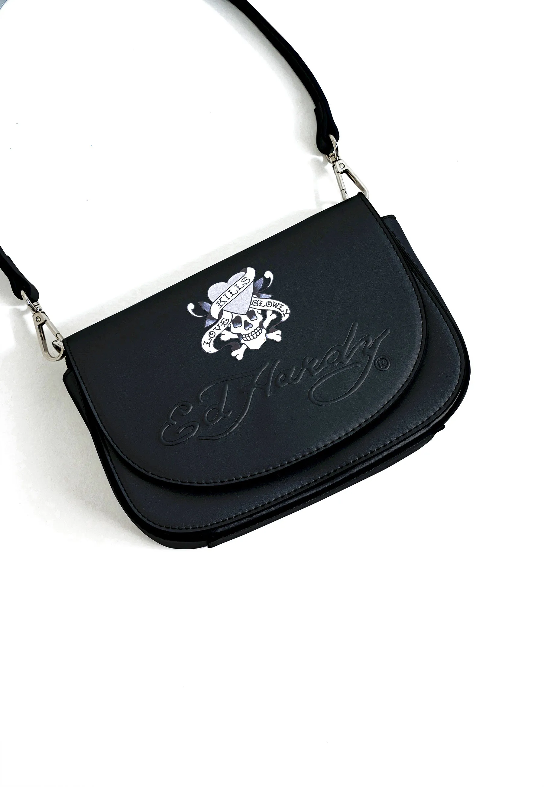 Black Love Hurts Womens Crossbody Bag with Stylish Design