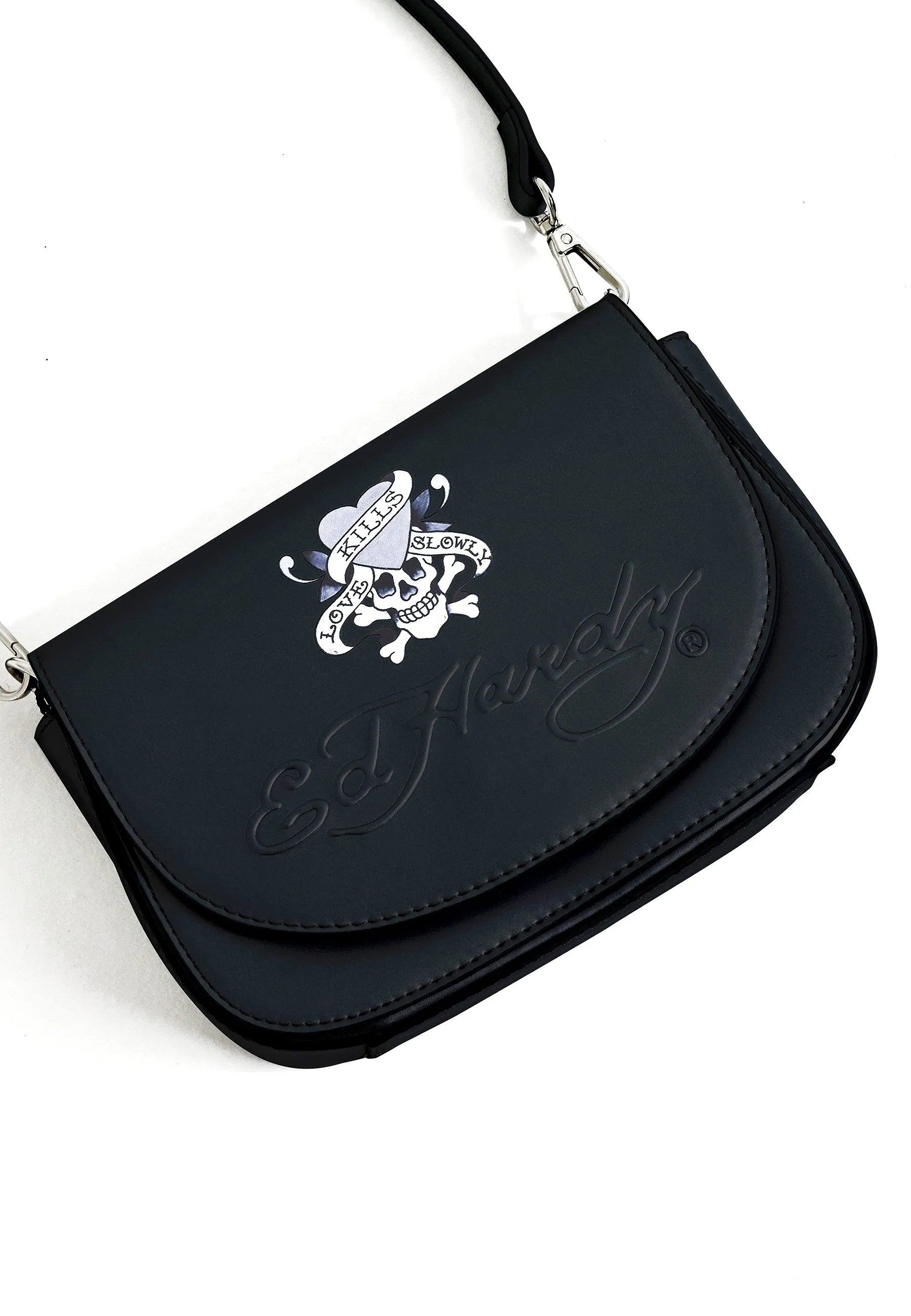 Black Love Hurts Womens Crossbody Bag with Stylish Design
