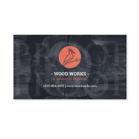 Wood Works Carpentry Business Cards