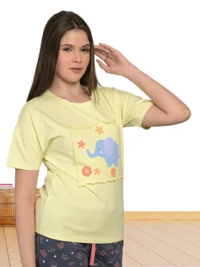 Yellow PJ T-Shirt for Women