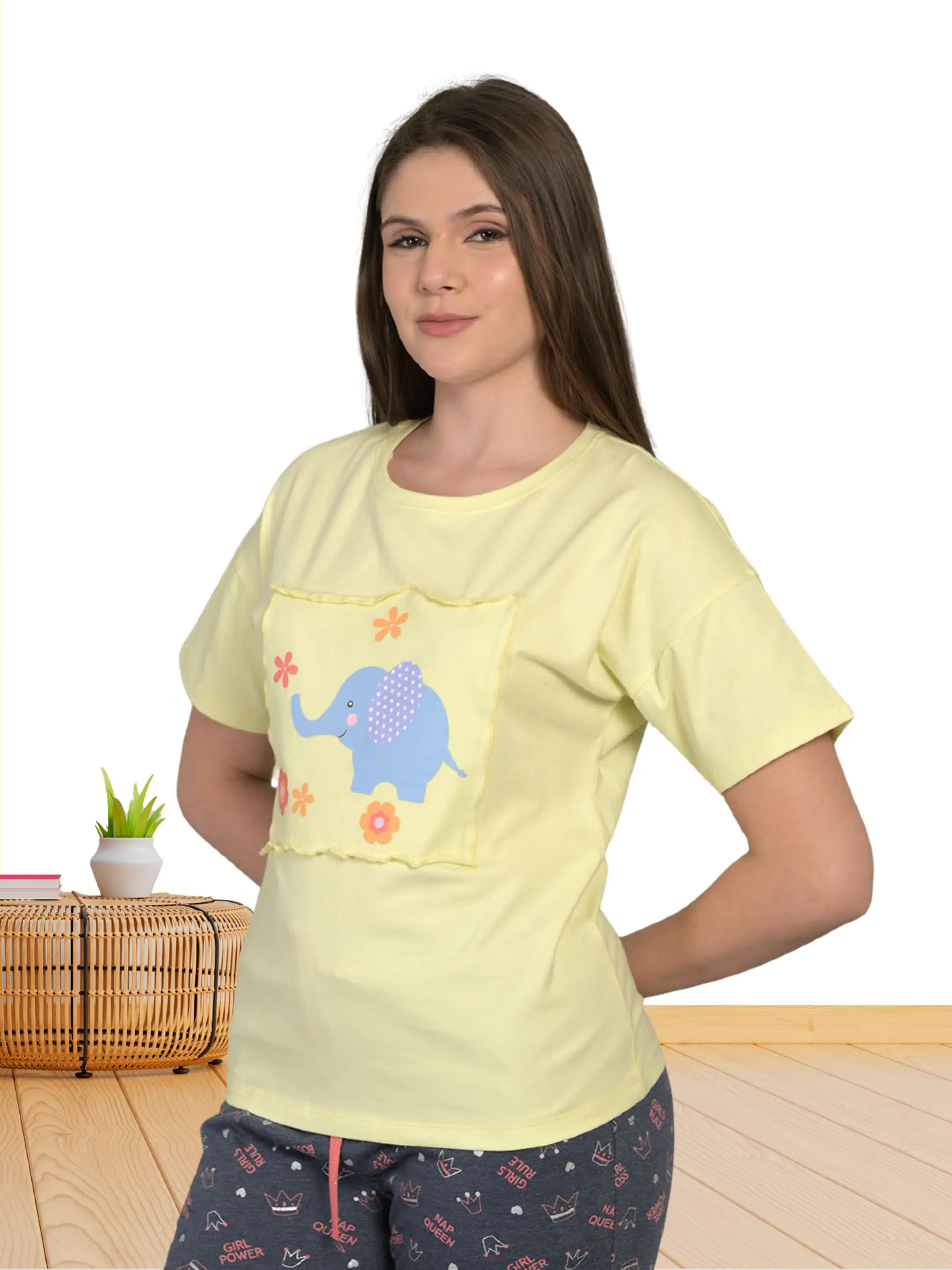 Yellow PJ T-Shirt for Women